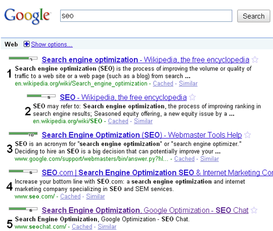 SEO tool for Google Chrome - enhanced SERps