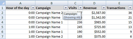 Filter Your Data in Excel