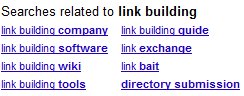 Google Searches Related to Link Building