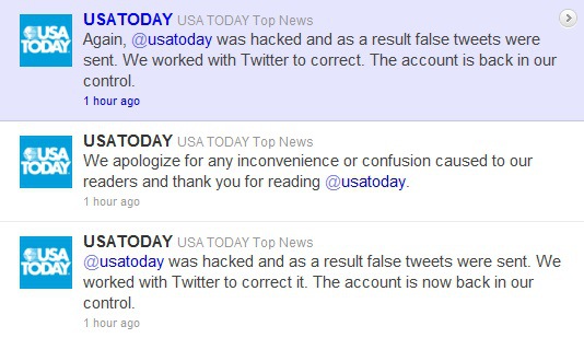 USA Today Twitter Account Hacked