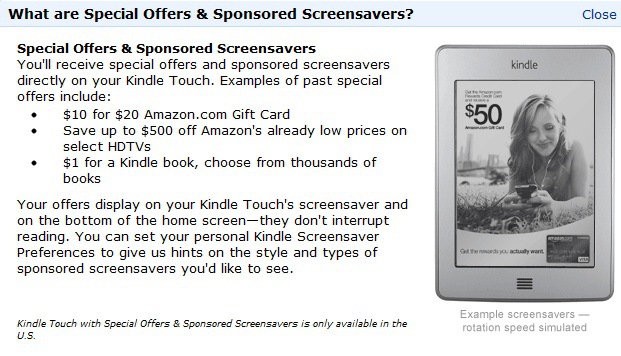 amazon advertisement screensaver