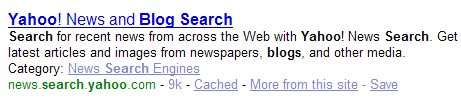Yahoo News Drops Blog Search