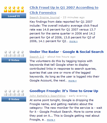 MySpace News Ranked Story