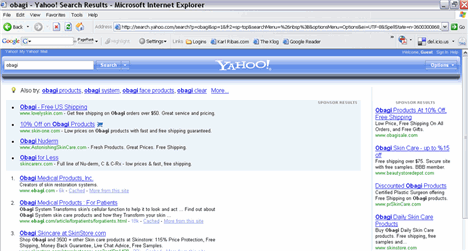 Yahoo Blue Search Results