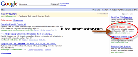 hitcountermaster.com google adwords