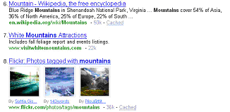Flickr in Yahoo! Search Results