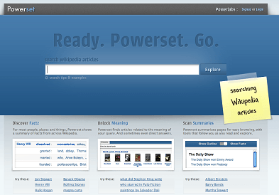 Powerset Search : Natural Language Search