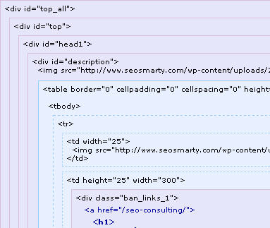 Source code chart