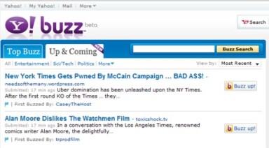 Yahoo Adds “Up and Coming” Buzz