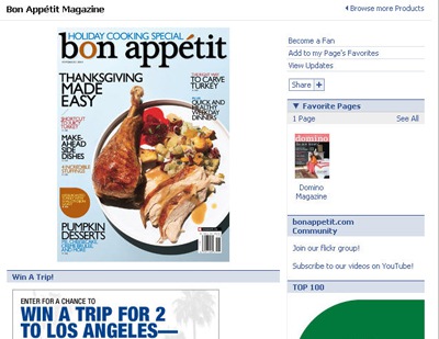 Bon Appetite Magazine facebook fan page
