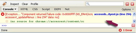 Firebug Errors