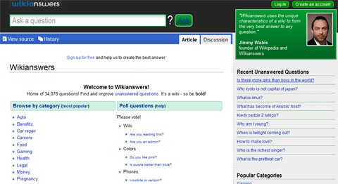 Wikianswers Q&A Site Launched by Wikia