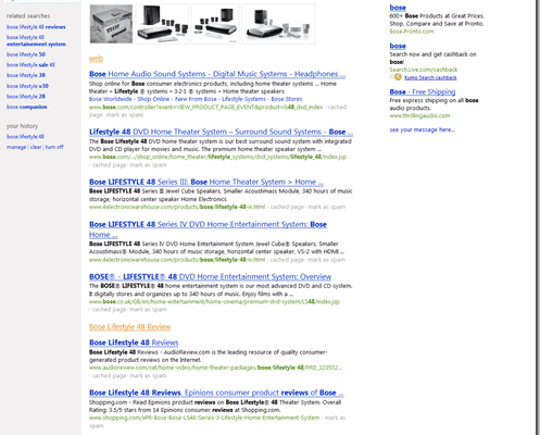 Microsoft Gives an Official Screenshot of the New Live Search