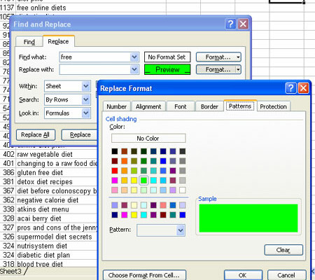 Discover Most Frequent Modifiers with Excel