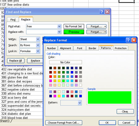 Discover Most Frequent Modifiers with Excel