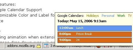 Google Calndar Notifier 