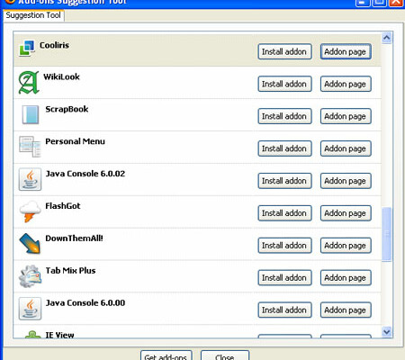 Featured FireFox Extension: Add-ons Suggestion Tool