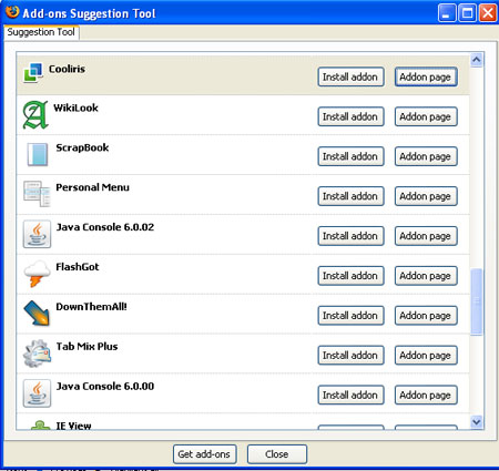 Featured FireFox Extension: Add-ons Suggestion Tool