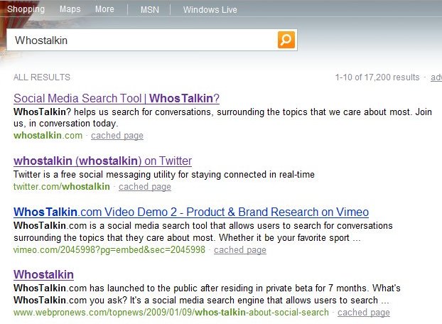 Bing results for Whostalkin