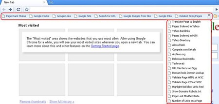 Google Chrome SEO Toolbar with Page Rank– An Easy Way
