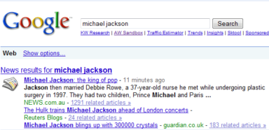 Michael Jackson Died in 2007 : According to Google & Wikipedia