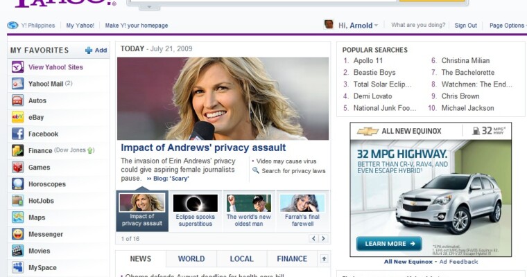 Yahoo Rolls Out New Portal Design