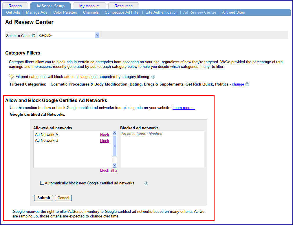 Google to Allow Certified Ad Networks on AdSense Sites