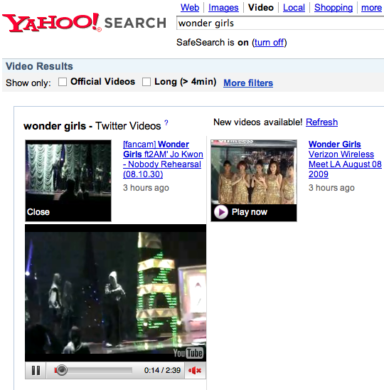 Yahoo Video Search Gets In-Line Play Back
