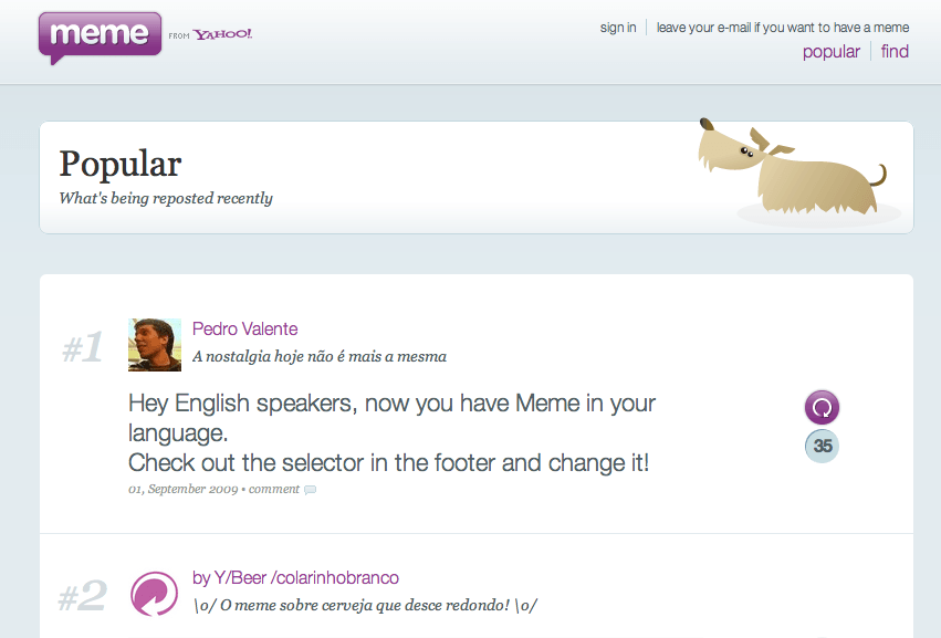 Yahoo Launching English Version of Twitter Style Microblogging