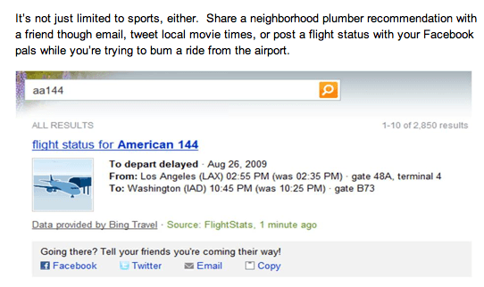 Bing to Let You Ping Search Results to Twitter and Facebook