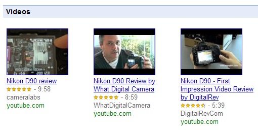 YouTube Video Reviews Now Part of Google Product Search
