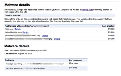 Fetch as Googlebot and Malware Details in Webmaster Tools Labs