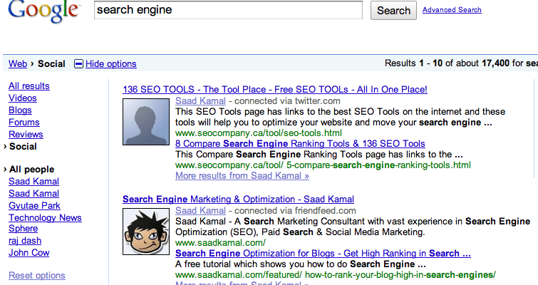 Google Rolls Out Social Option in Search Results
