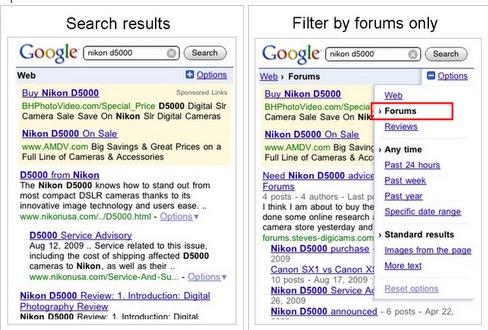 Google Search Options Goes Mobile