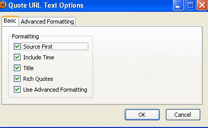 QuoteURLText settings