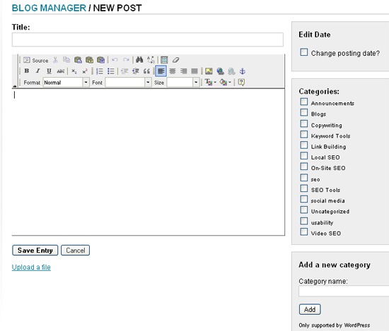 Post editor