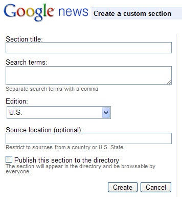 Google Makes it Easier to Add Custom Section to Google News