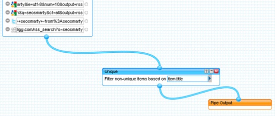 Yahoo Pipes: Filter Duplicates