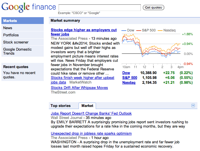 Google Finance Streams Real-Time News
