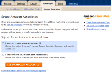 Google Blogger Integrates Amazon Associates