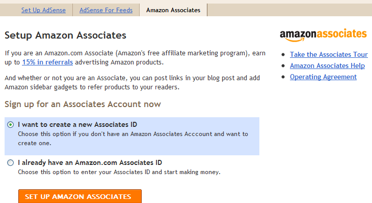 Google Blogger Integrates Amazon Associates