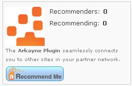Arkayne Recomnend Me widget