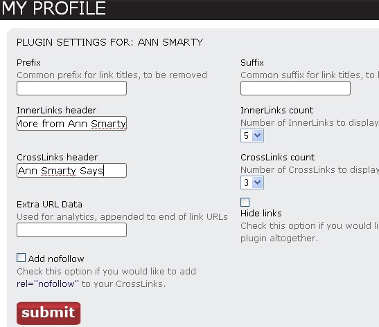 arkayne link settings