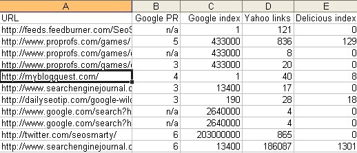 Export any web page links to Excel