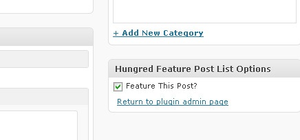 Wordpress Plugin: Hungred Feature Post List - widget