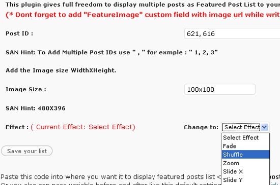 Wordpress Featured Post List2 WITH IMAGE Plugins