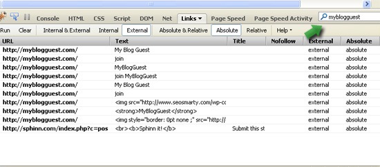Firelink report search