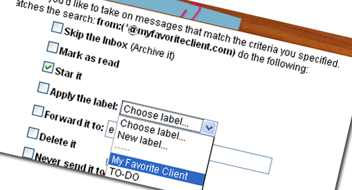 Gmail productivity: sort out client work