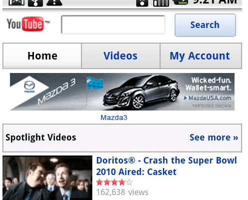 YouTube Mobile Now Serving Banner Ads