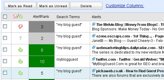 Sentiment analysis: AlertRank